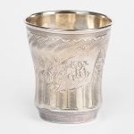 Pahar mare din argint 950,Franta 1900,gravat guilloche-210 ml