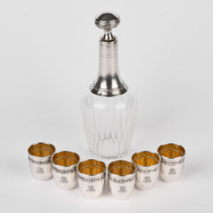 set cadou din argint si cristal
